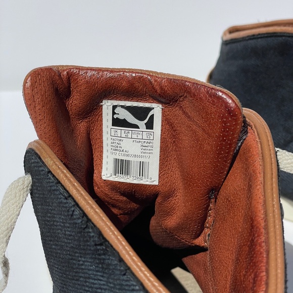 Rare Puma WOMEN ALEXANDER McQUEEN HIGH TOP LEATHER AMQ TRAINERS SNEAKERS 9W - Picture 9 of 9